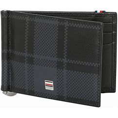 Tommy Hilfiger Men Weimar Casual Leather Money Clip - Black